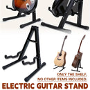 Folding Double Guitar Stand Floor Rack Electric Acoustic Bass Gig Holder Mount