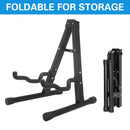 Folding Double Guitar Stand Floor Rack Electric Acoustic Bass Gig Holder Mount
