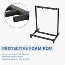 Multi Guitar Stand Guitar Rack Padded Folding Design Hold 3/5 Guitars Adjustable - 5 Guitar Stand