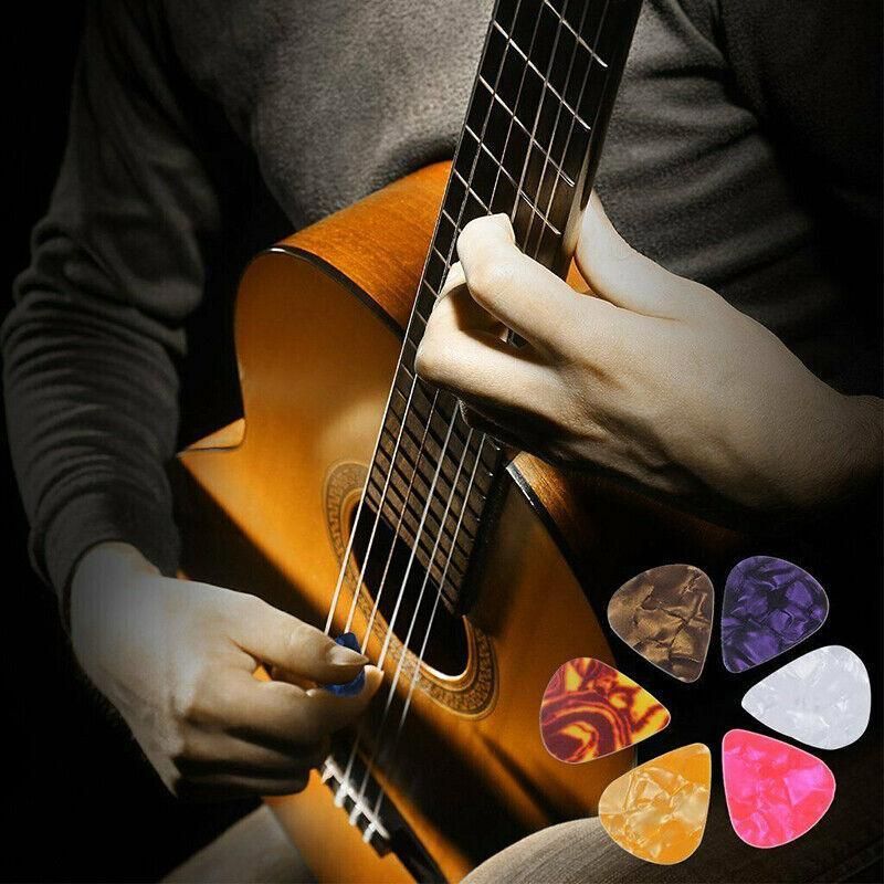 20X Multicolor Celluloid Acoustic Electric Guitar Picks Plectrums Thin 0.46mm