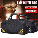 Gym Duffle Bag Waterproof Taekwondo Travel Duffel Bag Outdoor Large Size Black - Black+Gold