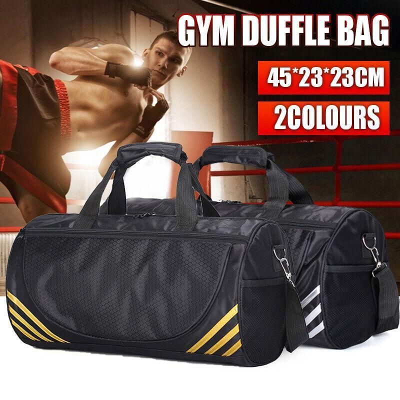 Gym Duffle Bag Waterproof Taekwondo Travel Duffel Bag Outdoor Large Size Black - Black+Siver