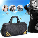 Gym Duffle Bag Waterproof Taekwondo Travel Duffel Bag Outdoor Large Size Black - Black+Siver