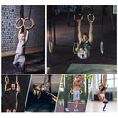 Adjustable Birch Gymnastics Rings for Home Fitness Exercise Equipment
