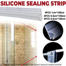 Silicone Sealing Strip Weatherproof Soundproof Door Window Seal for Home Office - 0.6 x 100CM