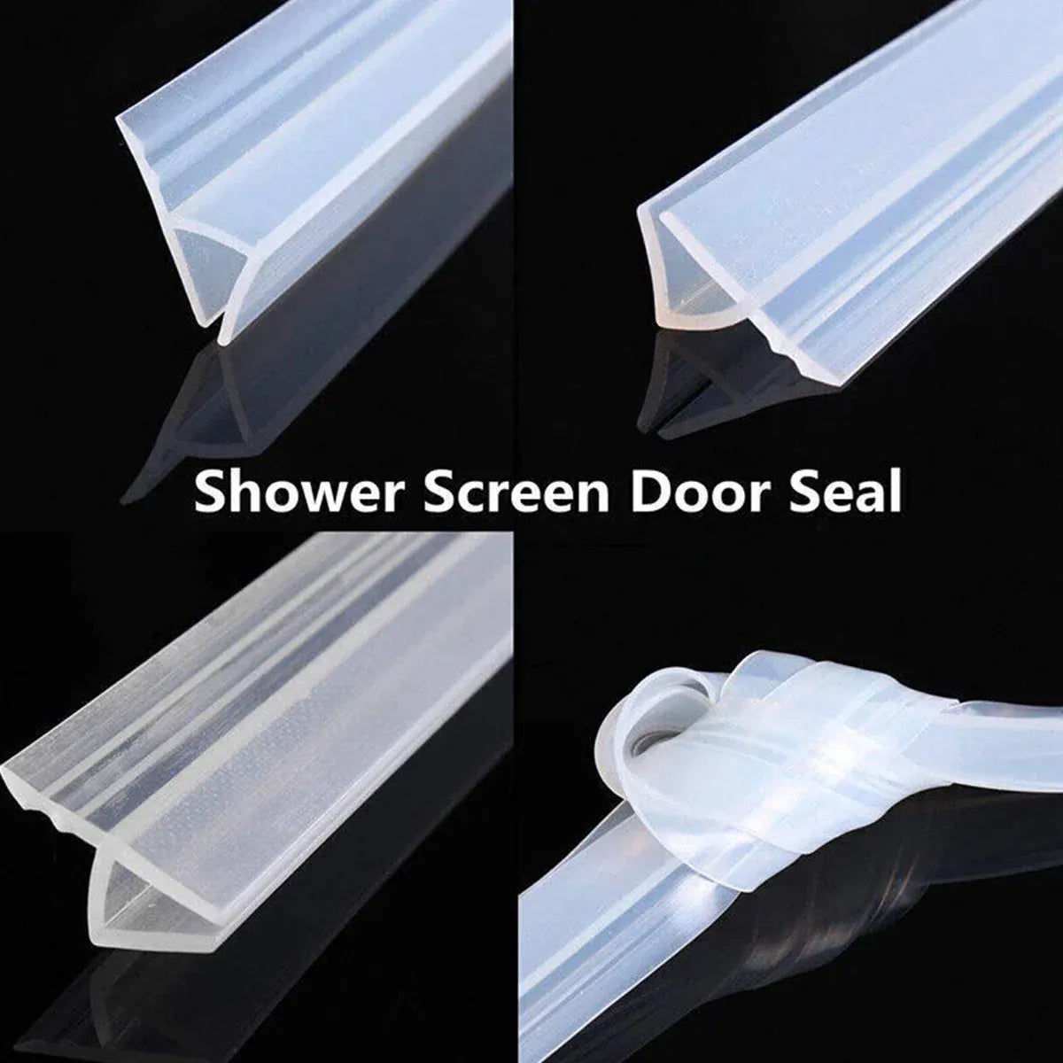 Silicone Sealing Strip Weatherproof Soundproof Door Window Seal for Home Office - 0.6 x 100CM