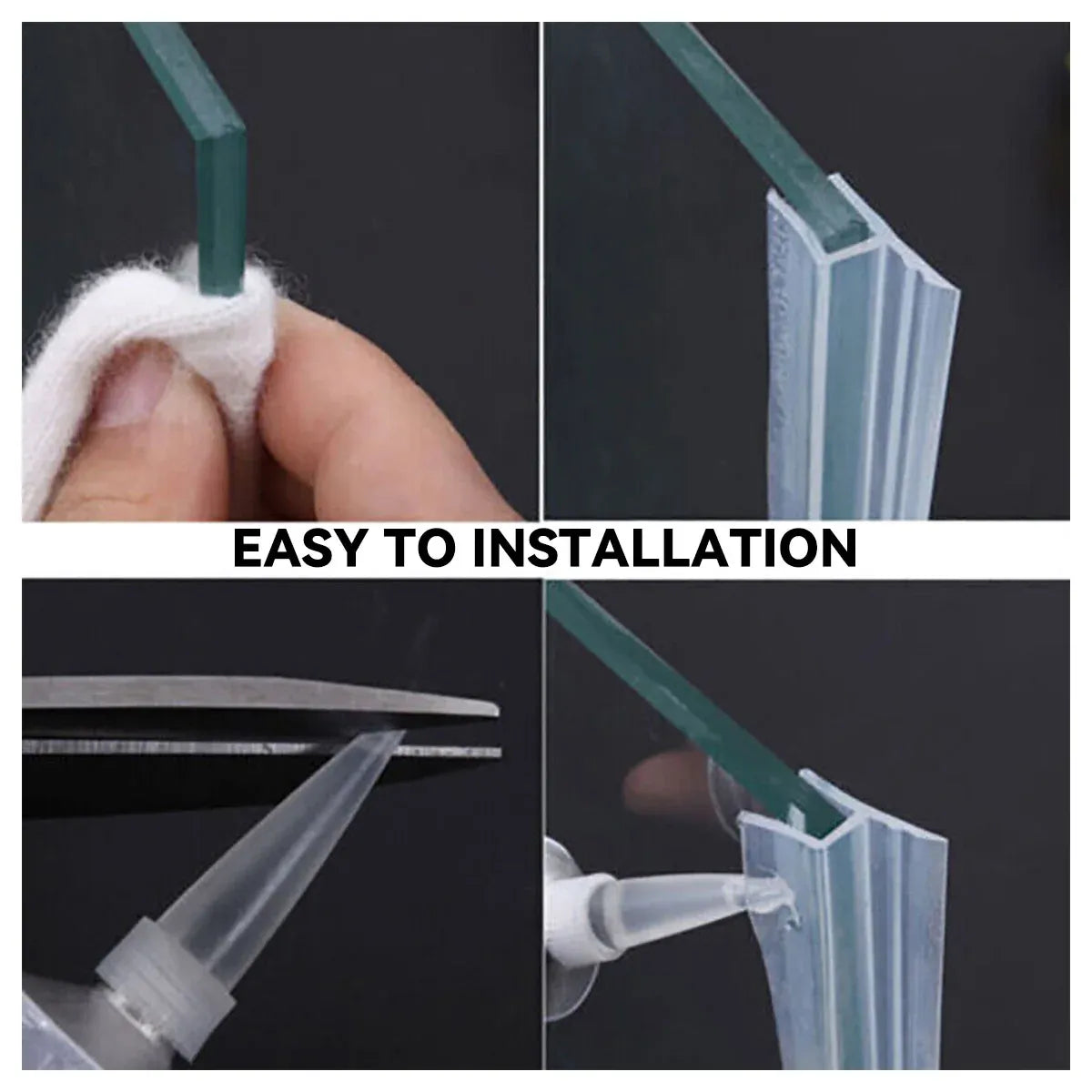 Silicone Sealing Strip Weatherproof Soundproof Door Window Seal for Home Office - 0.6 x 100CM