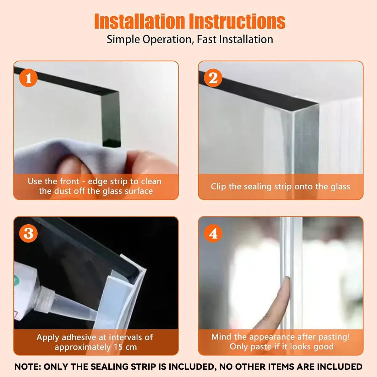 Silicone Sealing Strip Weatherproof Soundproof Door Window Seal for Home Office - 0.8 x 100CM