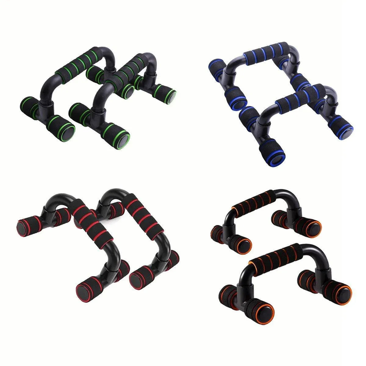 H Shaped Push Up Bars Home Fitness Equipment for Chest Arm Shoulder Training - Blue