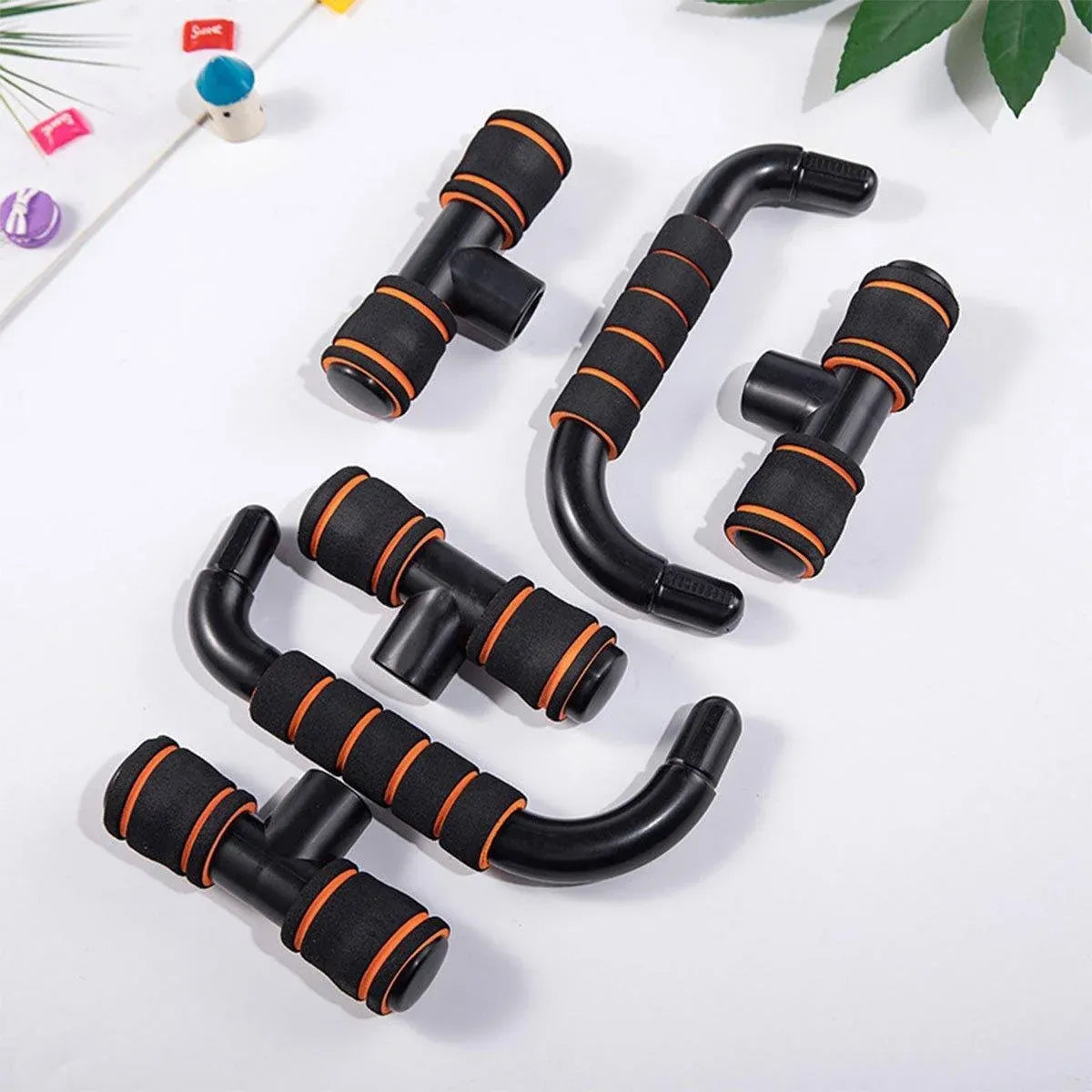 H Shaped Push Up Bars Home Fitness Equipment for Chest Arm Shoulder Training - Blue
