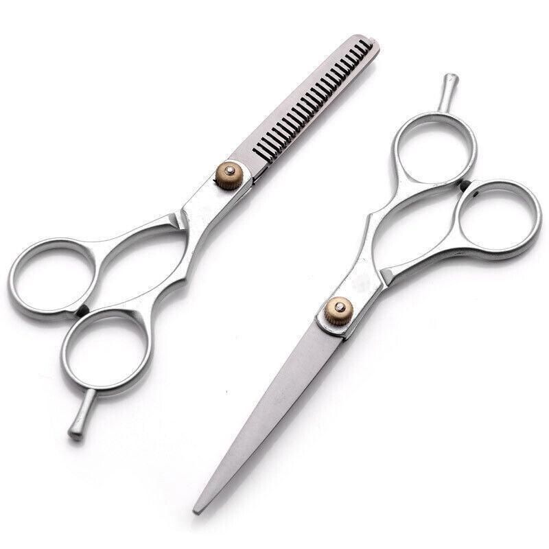 2Pcs Hair Cutting Thinning Scissors Set 6 Inch Salon Barber Shears Tool Kit