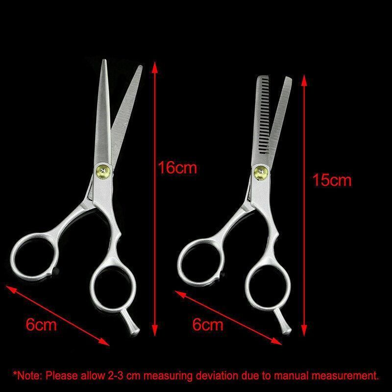 2Pcs Hair Cutting Thinning Scissors Set 6 Inch Salon Barber Shears Tool Kit