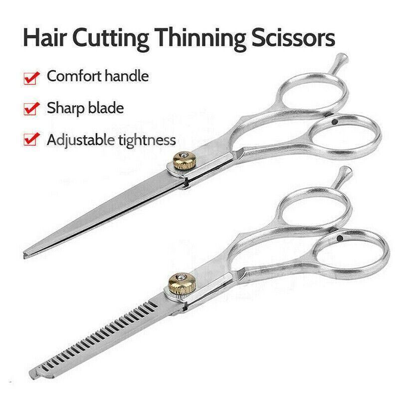 2Pcs Hair Cutting Thinning Scissors Set 6 Inch Salon Barber Shears Tool Kit