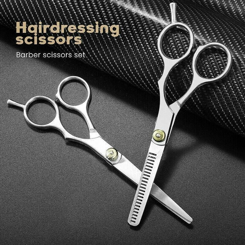 2Pcs Hair Cutting Thinning Scissors Set 6 Inch Salon Barber Shears Tool Kit