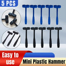 Portable Mini Plastic Hammer for Furniture Assembly and Decorative Use - Blue