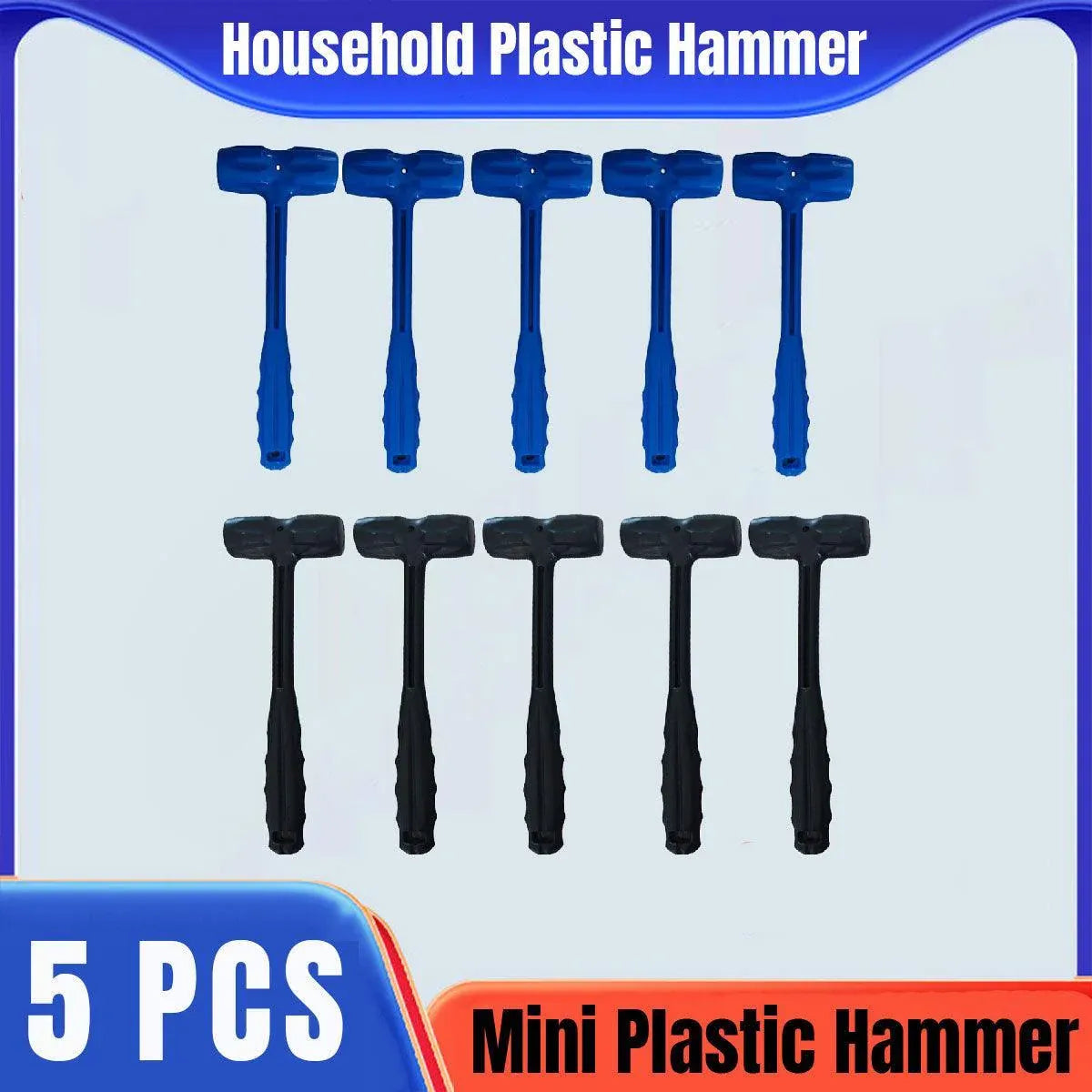 Portable Mini Plastic Hammer for Furniture Assembly and Decorative Use - Blue