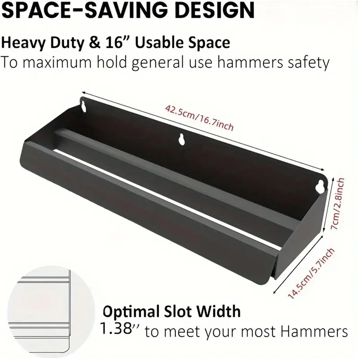 Multi Function Tool Rack Garage Storage Shelf Metal Organizer for Tools Hardware
