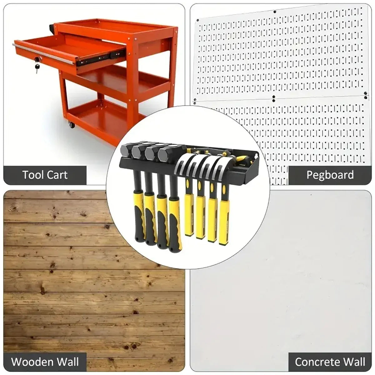 Multi Function Tool Rack Garage Storage Shelf Metal Organizer for Tools Hardware
