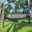 Camping Hammock Tent Set Double Outdoor Hanging Bed With Mosquito Net For Travel - Green