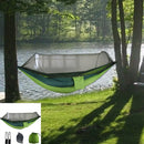 Camping Hammock Tent Set Double Outdoor Hanging Bed With Mosquito Net For Travel - Green