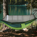 Camping Hammock Tent Set Double Outdoor Hanging Bed With Mosquito Net For Travel - Army green