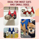 L Size Hammock Helper Pet Dog Cat Grooming Restraint Bags For Bathing Trimming Nail - Red