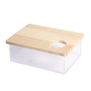 Transparent Acrylic Hamster Bathroom Dual Use Large Toilet Bath Sand Urine Basin - Rectangle