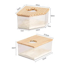 Transparent Acrylic Hamster Bathroom Dual Use Large Toilet Bath Sand Urine Basin - Rectangle