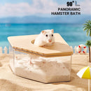 Transparent Acrylic Hamster Bathroom Dual Use Large Toilet Bath Sand Urine Basin - Rectangle