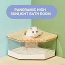 Transparent Acrylic Hamster Bathroom Dual Use Large Toilet Bath Sand Urine Basin - Rectangle