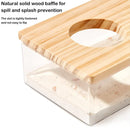 Transparent Acrylic Hamster Bathroom Dual Use Large Toilet Bath Sand Urine Basin - Five-pointed star