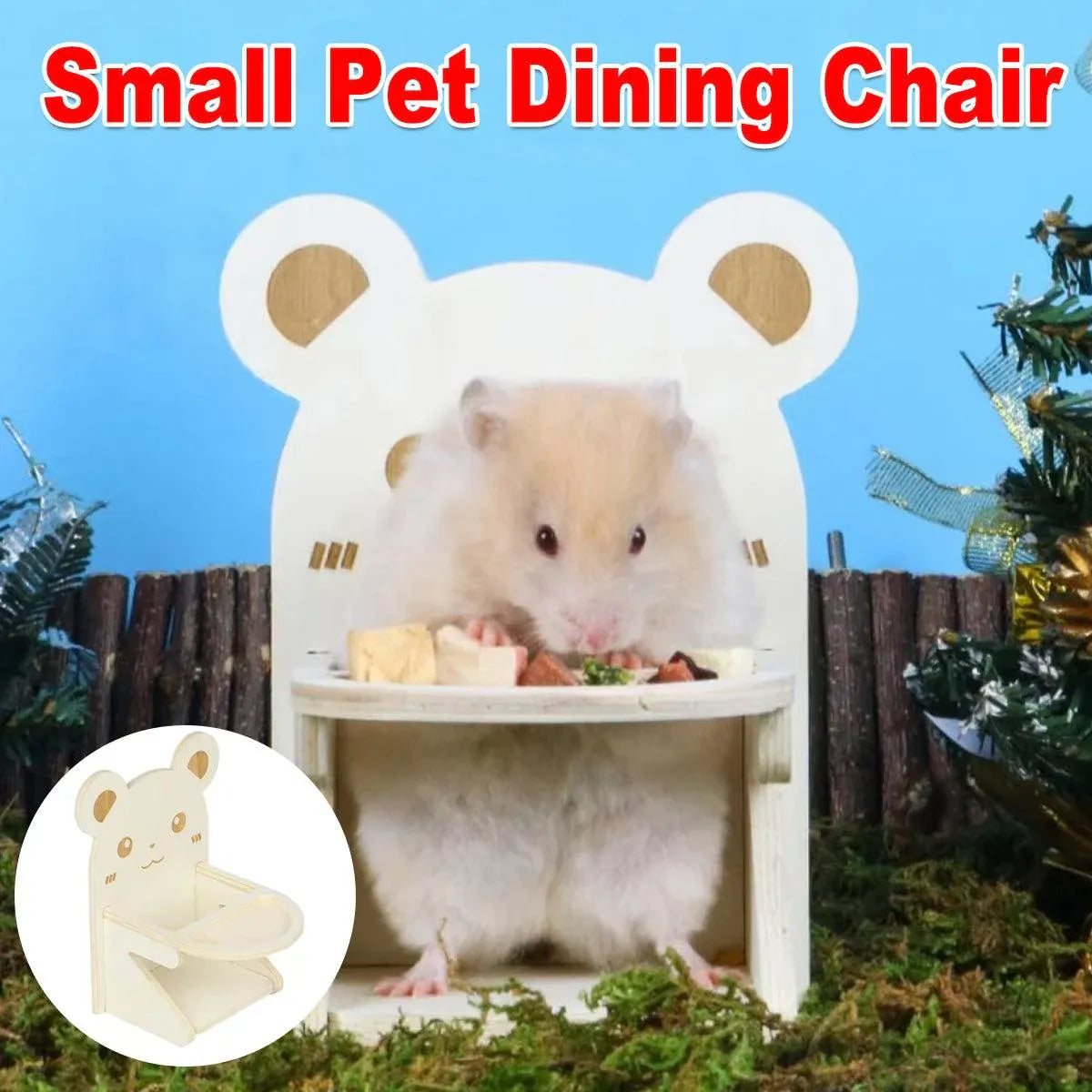 Hamster Critter Dining Chair Food Table Small Animal Feeding Table and Chair Set