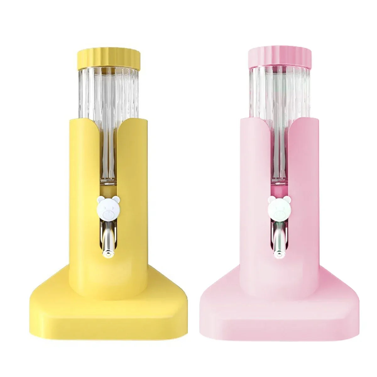 Hamster Water Dispenser Kettle Large Leak Proof Bracket Pet Drinking Supplies - Pink