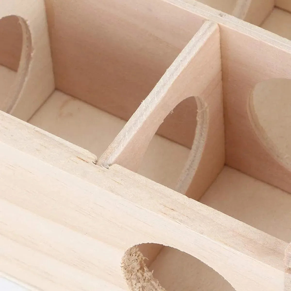 Wooden Hamster Maze Toy Interactive Small Pet Toy for Hamsters and Small Animals