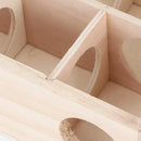 Wooden Hamster Maze Toy Interactive Small Pet Toy for Hamsters and Small Animals