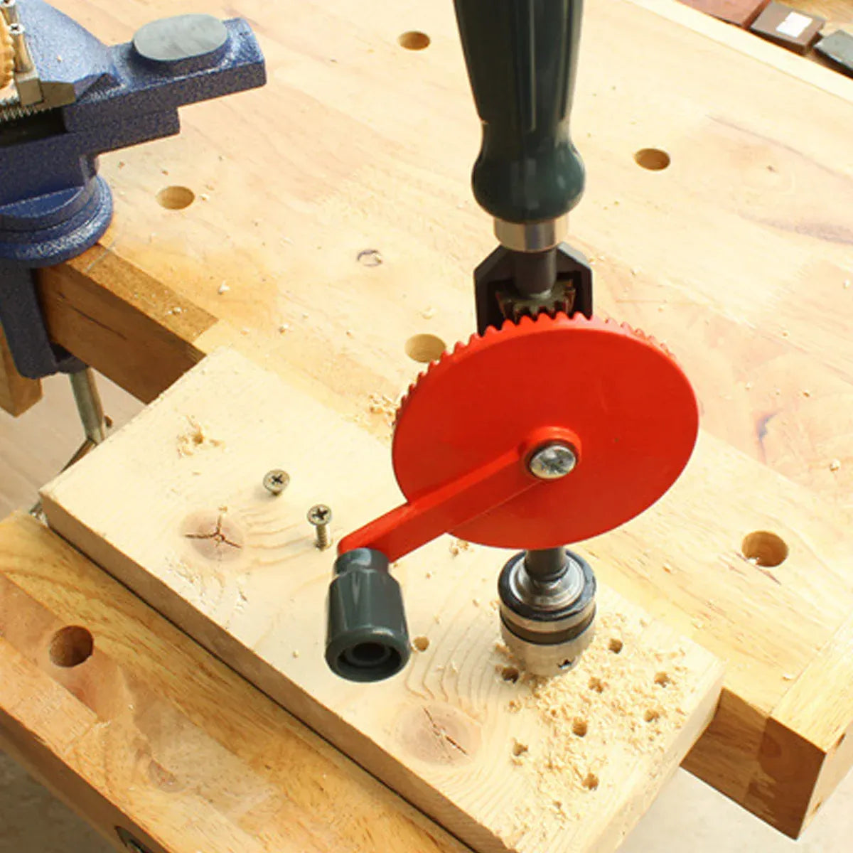 Manual Hand Drill Tool 3 8 Inch Woodworking DIY Punch Multifunctional Drill
