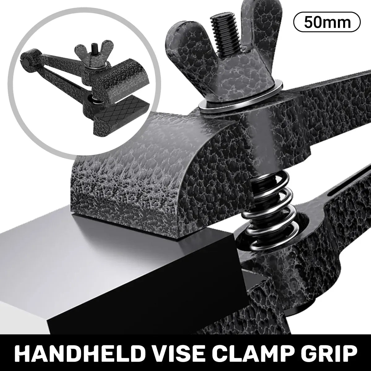 Portable Handheld Vise Clamp Grip Durable Steel High Clamping Force Easy to Use