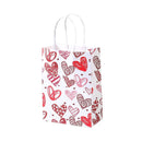 30x Valentines Day Love-Themed Tote Bag Elegant Kraft Paper Handbag Lightweight - Y169