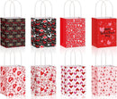 30x Valentines Day Love-Themed Tote Bag Elegant Kraft Paper Handbag Lightweight - Y169