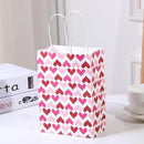 30x Valentines Day Love-Themed Tote Bag Elegant Kraft Paper Handbag Lightweight - Y169