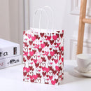 30x Valentines Day Love-Themed Tote Bag Elegant Kraft Paper Handbag Lightweight - Y170