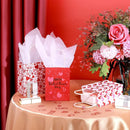 30x Valentines Day Love-Themed Tote Bag Elegant Kraft Paper Handbag Lightweight - Y171
