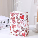 30x Valentines Day Love-Themed Tote Bag Elegant Kraft Paper Handbag Lightweight - Y171