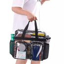 Clear Tote Bag Plastic Transparent Purse Handbag Zipper Security Event Stadium - Black