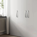 Cabinet Door Handle Bright Silver Modern Simple Wardrobe Kitchen Bathroom Pull - 128mm