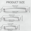 Cabinet Door Handle Bright Silver Modern Simple Wardrobe Kitchen Bathroom Pull - 192mm