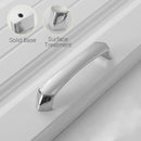 Cabinet Door Handle Bright Silver Modern Simple Wardrobe Kitchen Bathroom Pull - 192mm