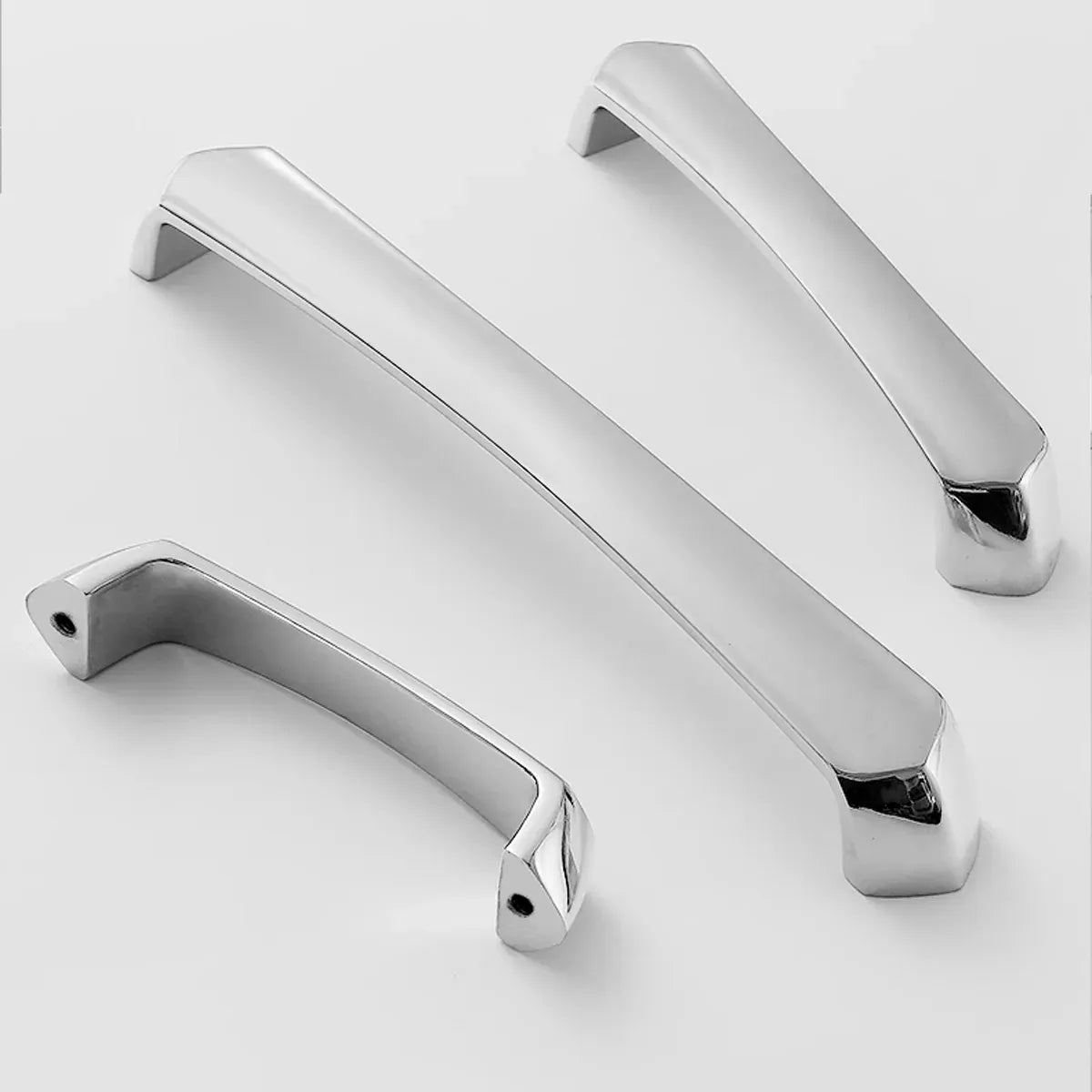Cabinet Door Handle Bright Silver Modern Simple Wardrobe Kitchen Bathroom Pull - 192mm
