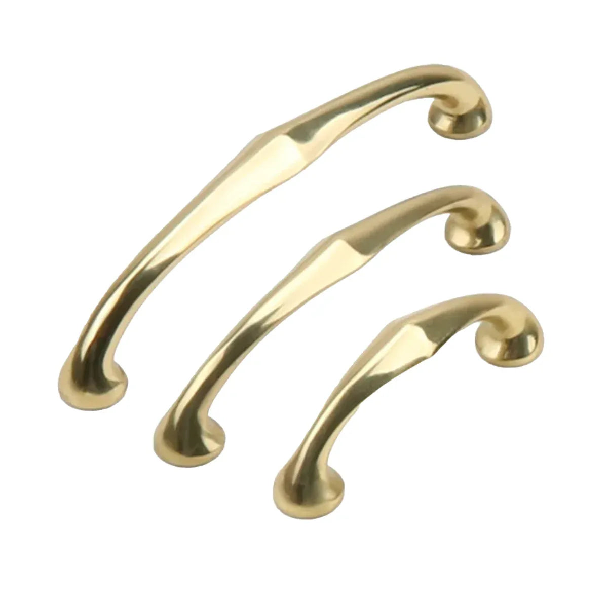Copper Cabinet Handles Gold Drawer Pulls 3 Sizes Simple Closet Door Handle - 128mm