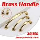 Copper Cabinet Handles Gold Drawer Pulls 3 Sizes Simple Closet Door Handle - 128mm